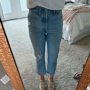 Ribcage Straight Ankle Levi Light Blue High-Rise Women’s Jeans size 27